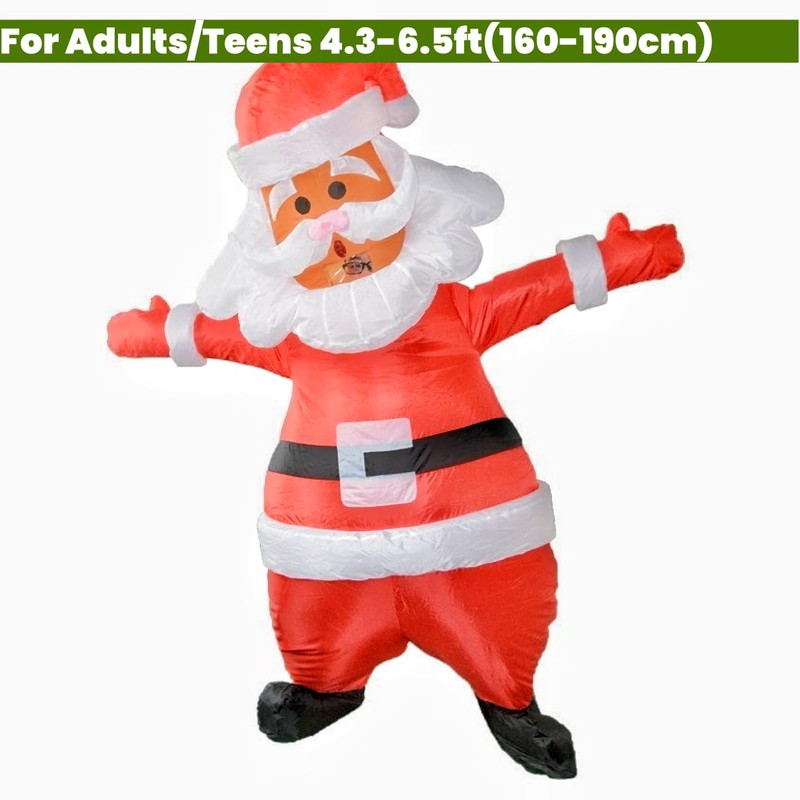 LafaVida Inflatable Giant Santa Claus Full Body Christmas Costume Suit