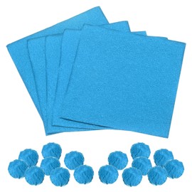 MECCANIXITY 100 Pcs Foil Candy Wrappers, 3" x 3" Sky Blue Chocolate Foil Wrappers Orange Texture Square Aluminum Foil Wrapping Paper Sheet for DIY Candies Party Favors Decorations