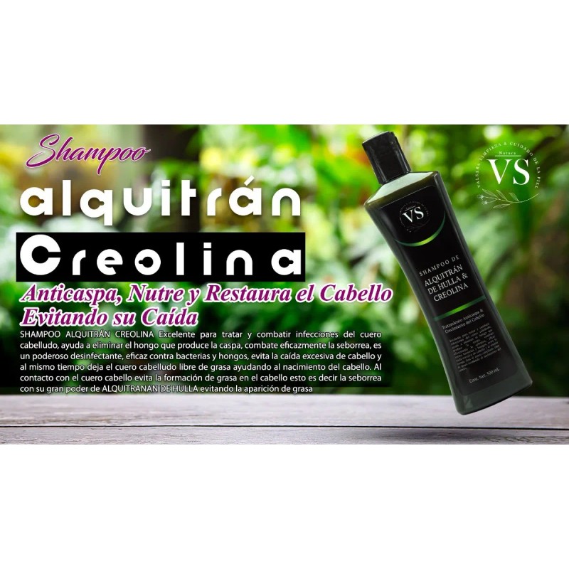 2 Pack Shampoo Alquitrán Creolina & Bergamota Sin Parabenos