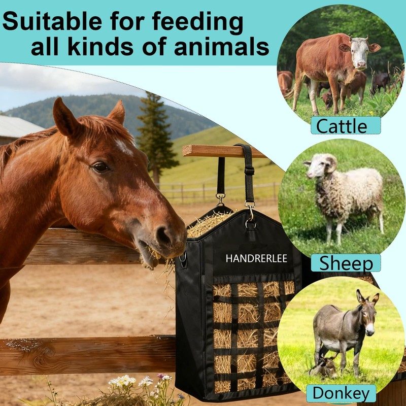 Hay Bags for Horses, 2PCS Slow Feed Hay Bags for