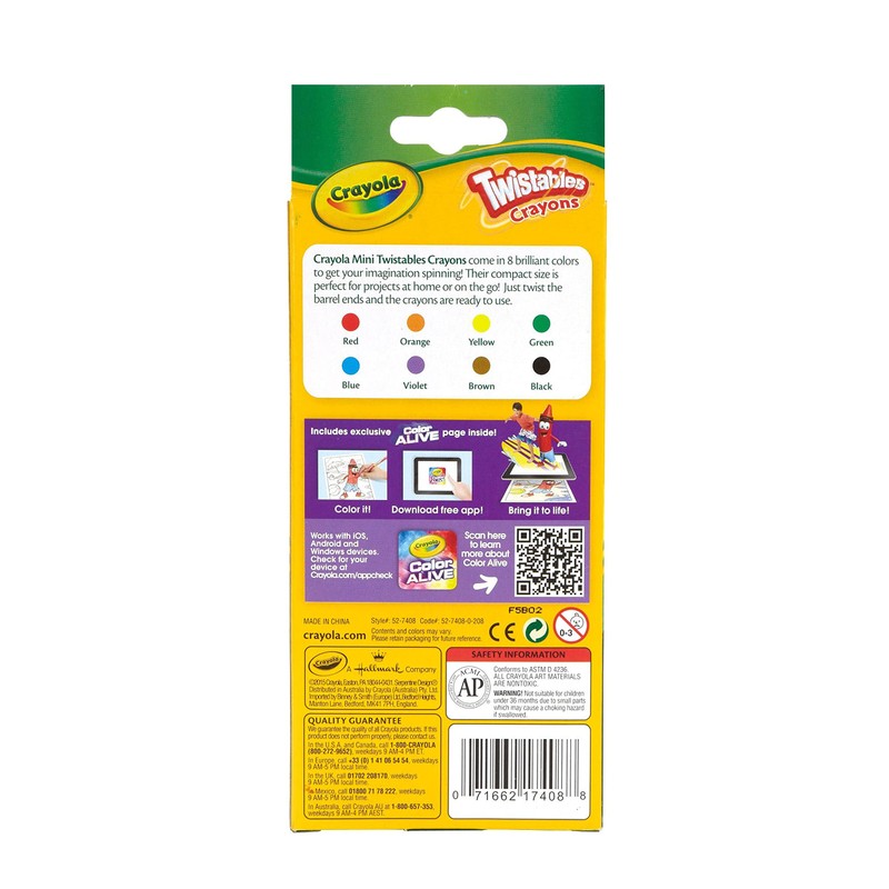 Crayola Twistables Crayons, School Supplies, 8ct
