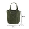Hinomoto Canvas Waterproof Canvas Tote Bag, M No.217M, green (moss