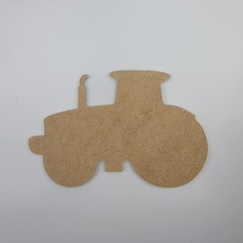 9" Tractor, Unfinished MDF Art Shape by Wooden Craft Cutouts