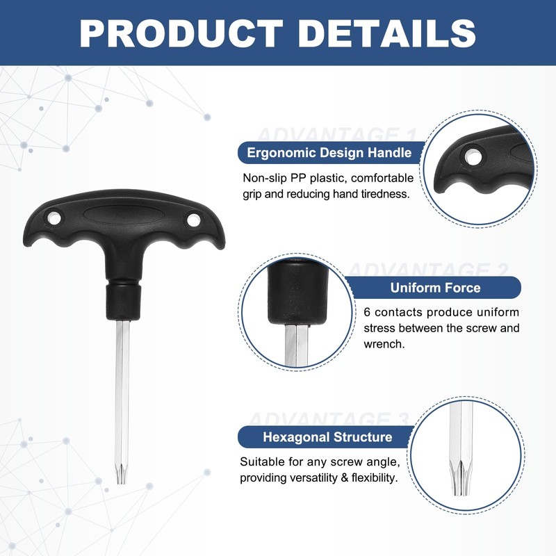 sourcing map 2pcs Golf Spike Wrench T20 Lengthen Golf Torque