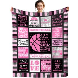 Basketball Blanket for Girls Basketball Gifts for Kids Stuff Basketballs Blankets Throw Bedding Basket Ball Gifts for Women Adults Basketball Lover Room Decor Birthday Party Decorations 50"X40"