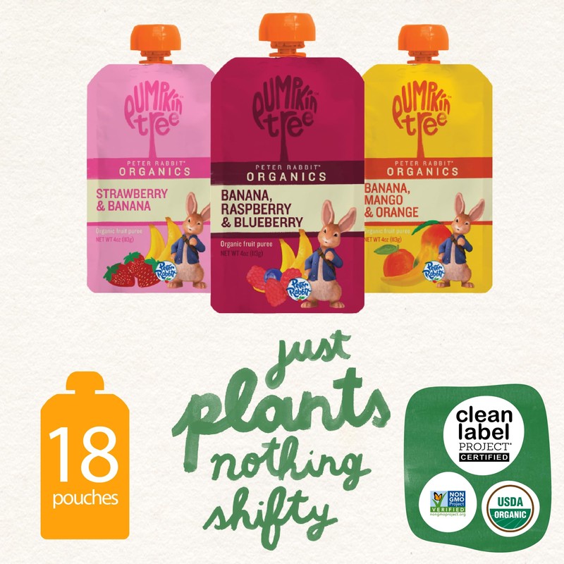Peter Rabbit Organics Fruit Flavors Variety Pack - Squeezable Snack