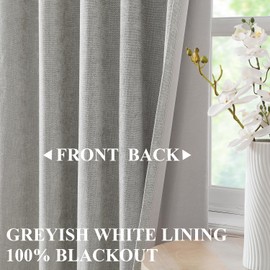 Vision Home Silver Grey Pinch Pleated Full Blackout Curtains Velvet Chenille Room Darkening Window Curtains 84 inch for Living Room Bedroom Thermal Insulated Pinch Pleat Drapes with Hooks 36"Wx84"Lx2