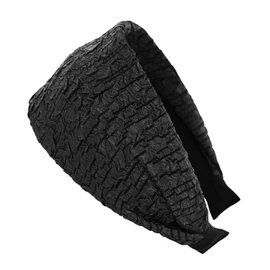axy Wide Headband Made of Crinkle Fabric Beautiful Women's Headband Hair Accessories Hair Band Hairband HR14C (Black, Extra Wide)