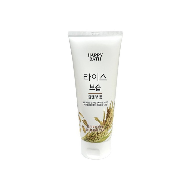 Happy Bath 해피바스 라이스 쌀 보습 클렌징폼 200ml 4개 Happy