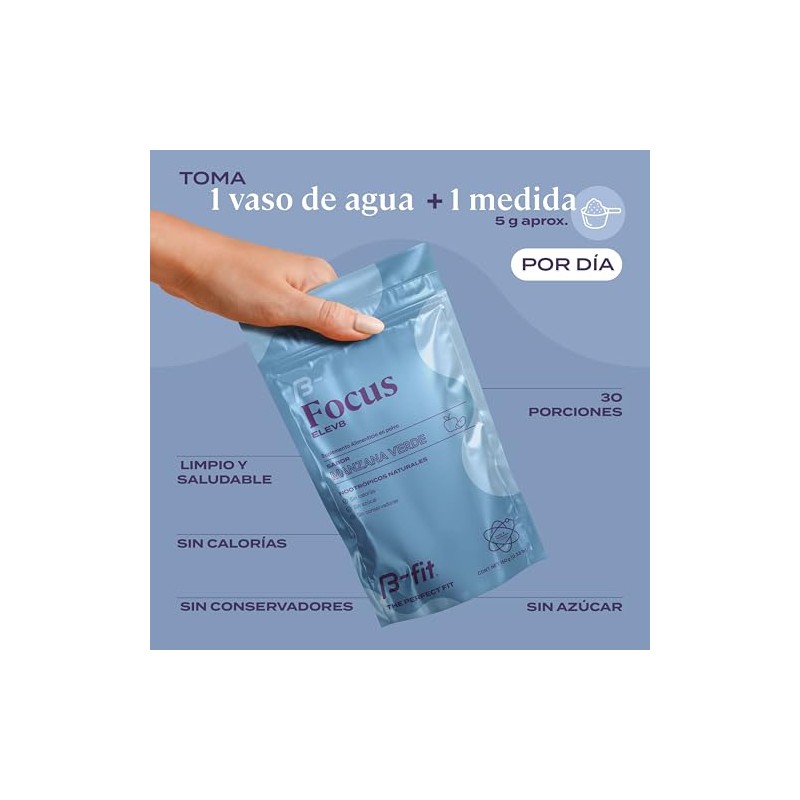 B-FIT Focus ELEV8 - Nootrópicos Naturales para la Concentración