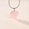 COAI Heart Rose Quartz, Love Fulfillment Necklace, Women's, rose quartz,