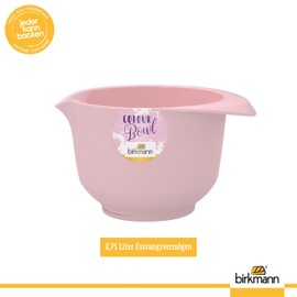Birkmann, Colour Bowls, Mixing and Serving Bowl, Small, 0.75 Litres, Melamine Bowl, Scratch-Resistant, Stable, Sustainable, Pink, 708709
