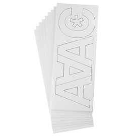 Westcott LetterCraft Vinyl Letters, White, Helvetica Font, 3-Inch Characters (PH3-CN W/15863), Single