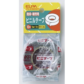 ELPA PS-01NH(GY) Vinyl Tape, Insulated, Total Length 32.8 ft (10 m), Width 0.7 inches (19 mm) x Thickness 0.01 inches (0.2 mm), Gray