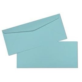 EnDoc #9 Colored Envelopes - 100 Pack - Blue Pastel Colore 3 7/8 x 8 7/8 envelope, Letter Size, For Home, Offices, Holiday, Invoices and Mailings