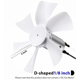 Carvmpin 2 Pack 6“ Replacement White Vent Fan Blades for RV Bathroom Vent Fan - Compatible with Heng's, Elixir, Jensen, Jayco, Toyota Dolphin RV Bathroom Fan
