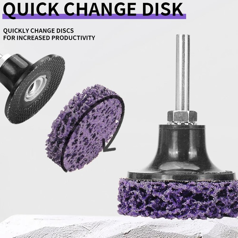 11-Pack 2-Inch Abrasive Discs for Drill - Quick Change Paint