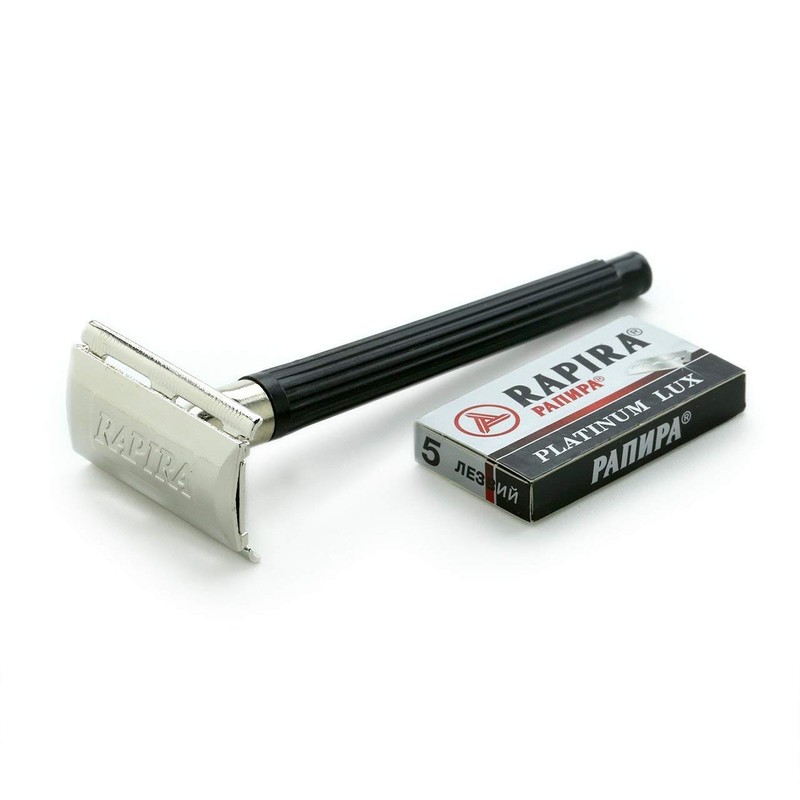 Rapira Platinum Lux Shaving Set (Razor + 5 Blades)