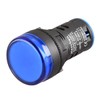 Heschen 22mm LED Indicator Pilot Light, AD16-22D/S, 220VAC 20mA, Blue