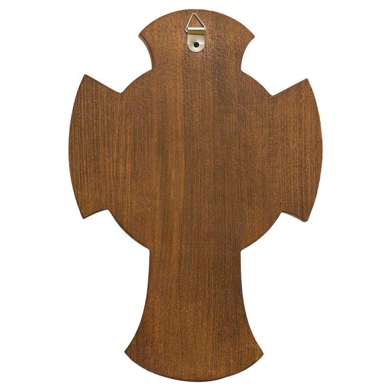 BGCOPPER Archangel Saint Michael Cross Wooden Cross Wall Decor -