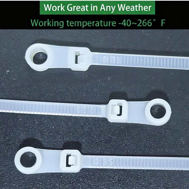 QYIMLI 200pcs Zip Tie with Screw Hole, 8 inch Automotive