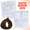XDhair Haarverlängerung, selbstklebend, 20 Stück/50 g, Echthaar, 18 Ponce, Klebeband,