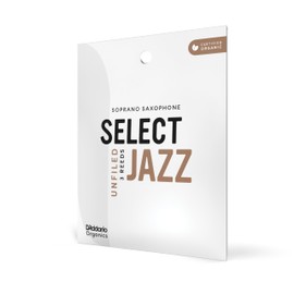 D'Addario Woodwinds Organic Select Jazz Unfiled Soprano Saxophone Reeds - Sax Reeds - Individually Sealed - 2 Soft, 3 Pack