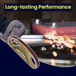 Dapetz ® Sanding Belts 13mm x 457mm, 10 Pieces Sander Belts 120 Grit Aluminum Oxide for Belt Sander, Ideal for Grinding, Sharpening, and Dedusting Wood, Paint, Varnish