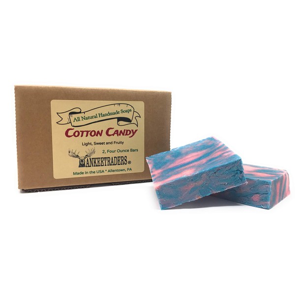 Cotton Candy Soap - (Sweet and Fruity) All Natural, Vegan, Handmade Soaps / 2 Bars