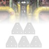 5Pcs Tie Plate 5 Holes Aluminum Robust Reinforced Connecting Mending