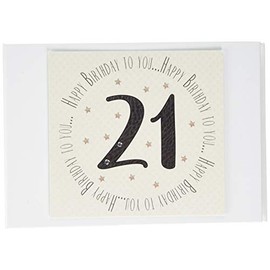 White Cotton Cards 21st Birthday Memories Photo Album (MTGA21T), of