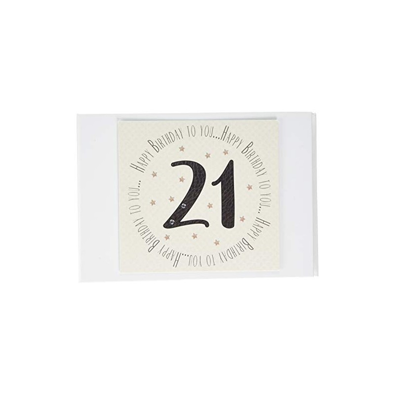 White Cotton Cards 21st Birthday Memories Photo Album (MTGA21T), of