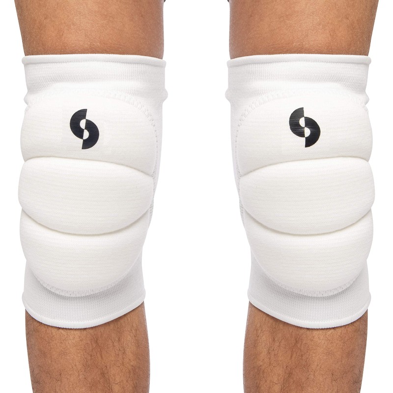 StrictlyStability Rodilleras de voleibol blanco que absorben los golpes, suaves