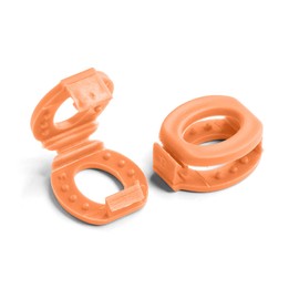 THE ORIGINAL STRETCHLACE Shoelace Knot Clips Keep Shoe Laces Tied & Secure | Shoelace Bow Clip Accessory (Orange)