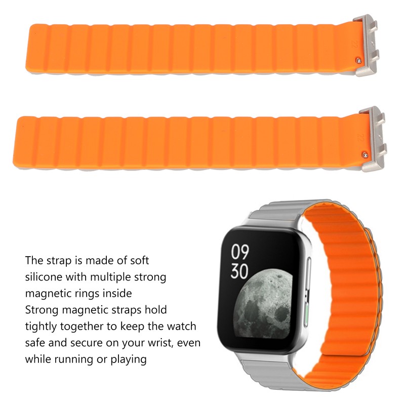 Silicone Magnetic Watch Bands Strap Wristband Replacement for OPPO Watch