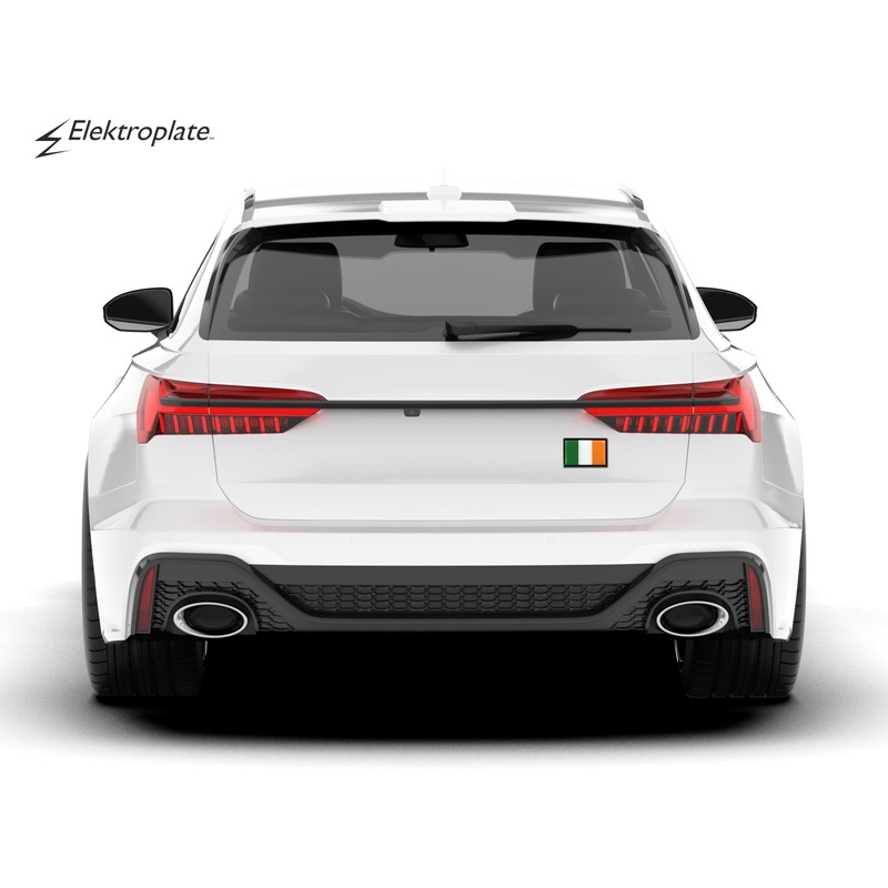 Ireland Flag Black Metal Car Emblem