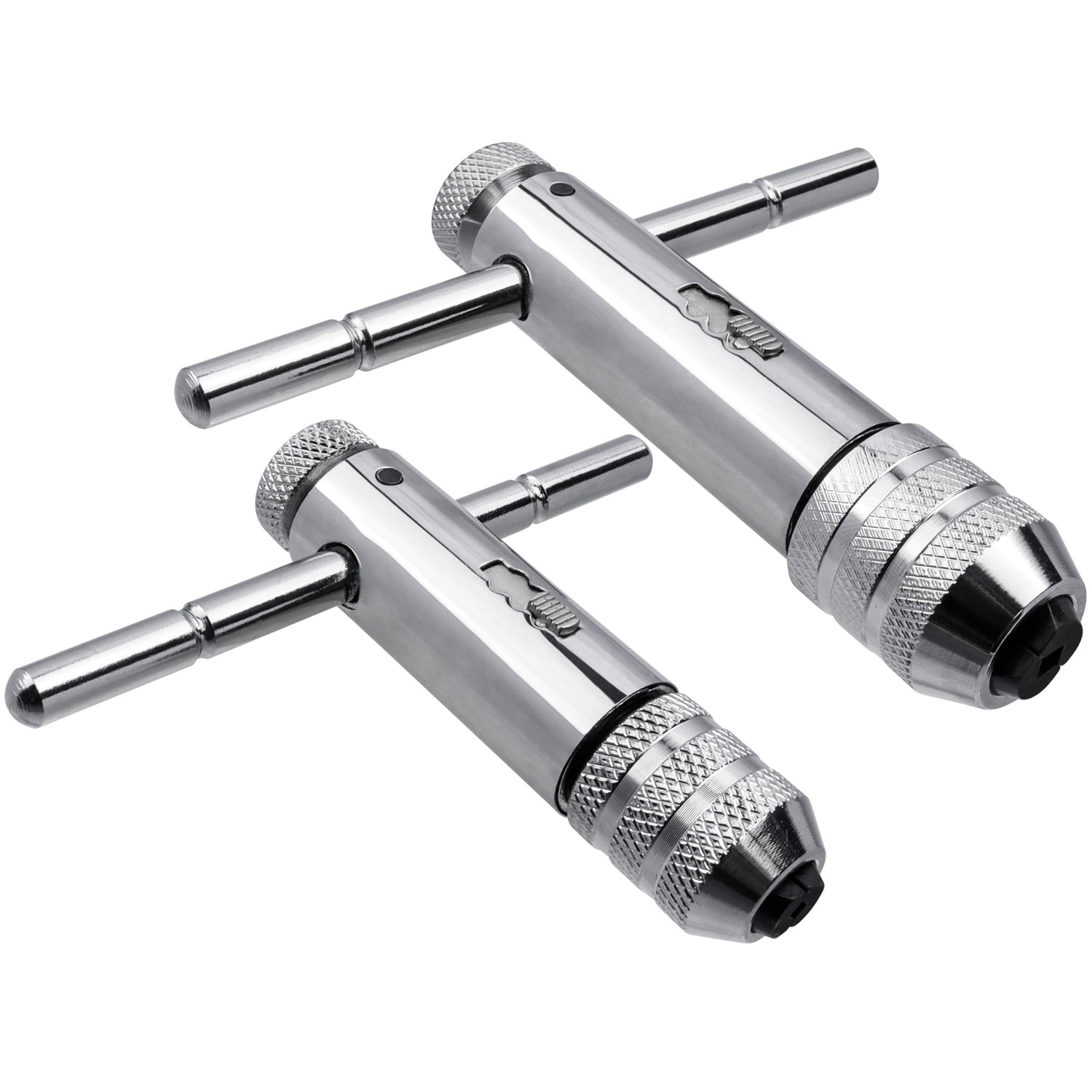 YAKAMOZ 2Pcs Ratchet T Handle Tap Wrench Set, 1/16