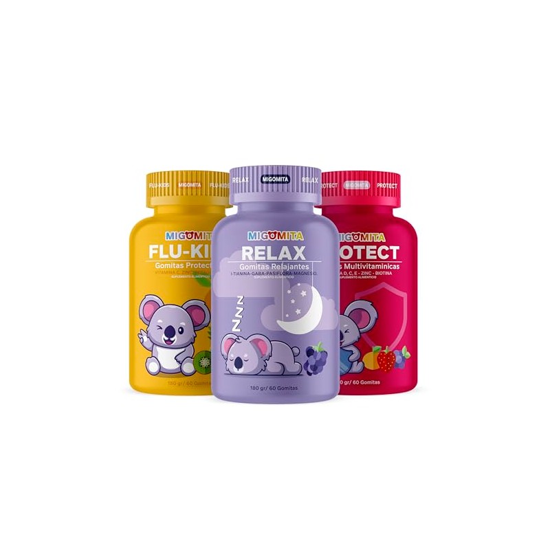 Migomita Relax + Protect + Flukids | Pack 3 Día