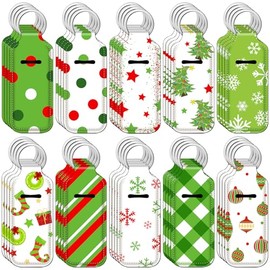 Ctosree 40 Pcs Christmas Theme Lipstick Holder with Portable Clip on Lip Gloss Sleeve Pouch Lipstick Holder Pocket Lip Balm for Xmas Employee Gifts Coworker Nurse Teachers (Snowflake)
