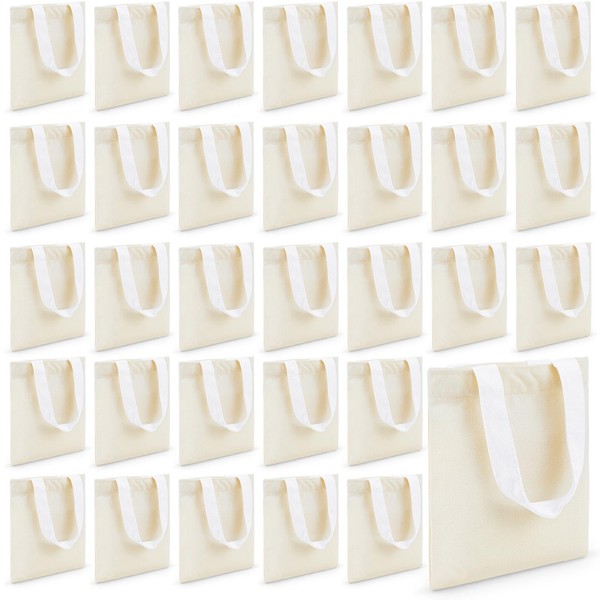 Amylove 24 Pcs Mini Tote Bag Sublimation Blank Canvas Tote