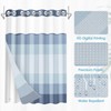Nesphy No Hook Shower Curtain with Snap in Fabric Liner