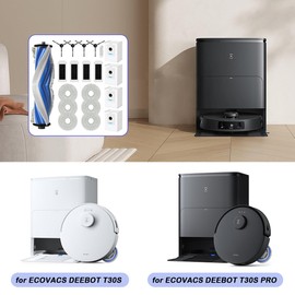 SpeHiate Replacement Parts Set for Ecovacs Deebot T30S / T30S Pro, Accessories with 1 Main Brush, 4 Dust Bags, 6 Wipes, 4 HEPA Filters, 4 Side Brushes