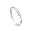 Sterling Silver 2mm D Shaped Wedding Band Ring Size H