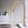 Brass Gold Kitchen Faucet with Pull Down Sprayer, Single Handle,