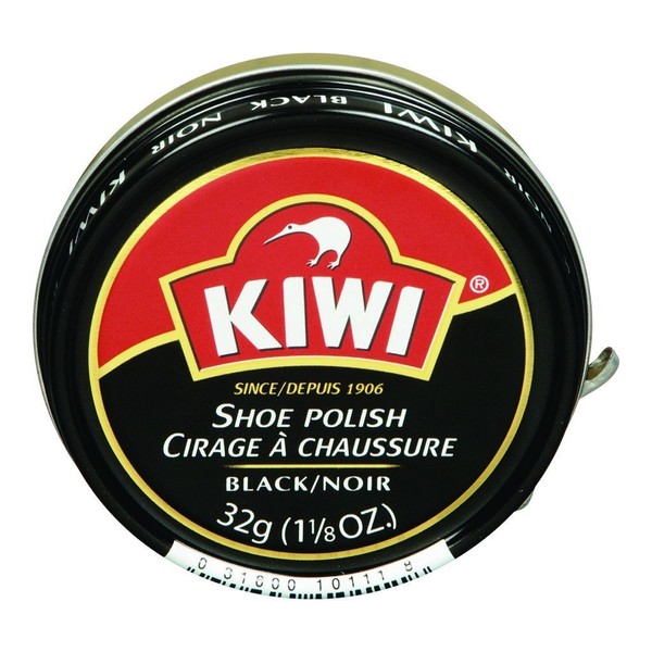 Kiwi SHOE POLISH TIN, Black / 32G