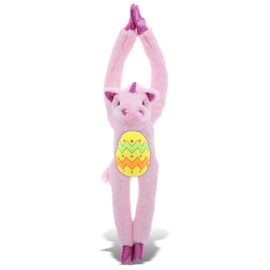 DolliBu Super Soft Long-Arm Hanging Unicorn with Yellow Easter Egg Plush - Perfect Stuffed Animals for Easter Basket, Cute Easter Egg Stuffed Animal Spring Toys for Girls, Boy, Baby - 21 Inches