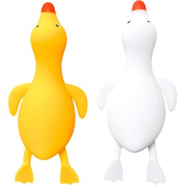 Stretchy Stress Relief Balls (Set of 2) Duck Squeeze Ball Squishy Fidget Toys for Kids and Adults | Anxiety Relief Animal Dough Balls for Boys, Girls | Squishy Stress Balls Squish Toys