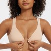 MELENECA Women's Front Closure Bras Plus Size Unlined Underwire Back