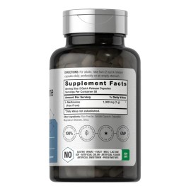 L Metionina 1000mg Salud Desintoxicación 100 Caps Americano Sabor Sin Sabor