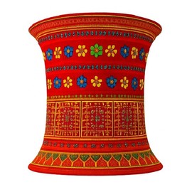 Asiatische Stofflaternen, Lampions im Ethno-Stil, Handgefertigte vietnamesische Lapions, Hochzeitsdeko, Deko für zu Hause und Garten (Rot)